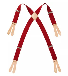 0568 Elasticated braces - Dark red
