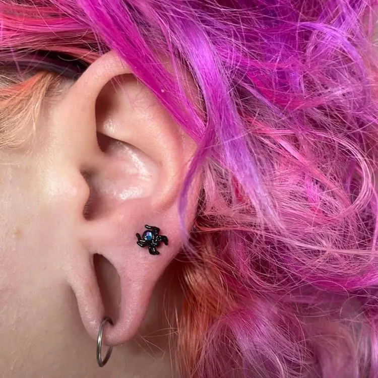 16G 3PCS Spider/ Bat/ Moon Cartilage Set