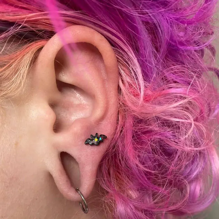16G 3PCS Spider/ Bat/ Moon Cartilage Set