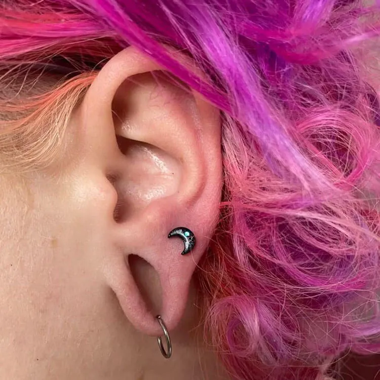 16G 3PCS Spider/ Bat/ Moon Cartilage Set