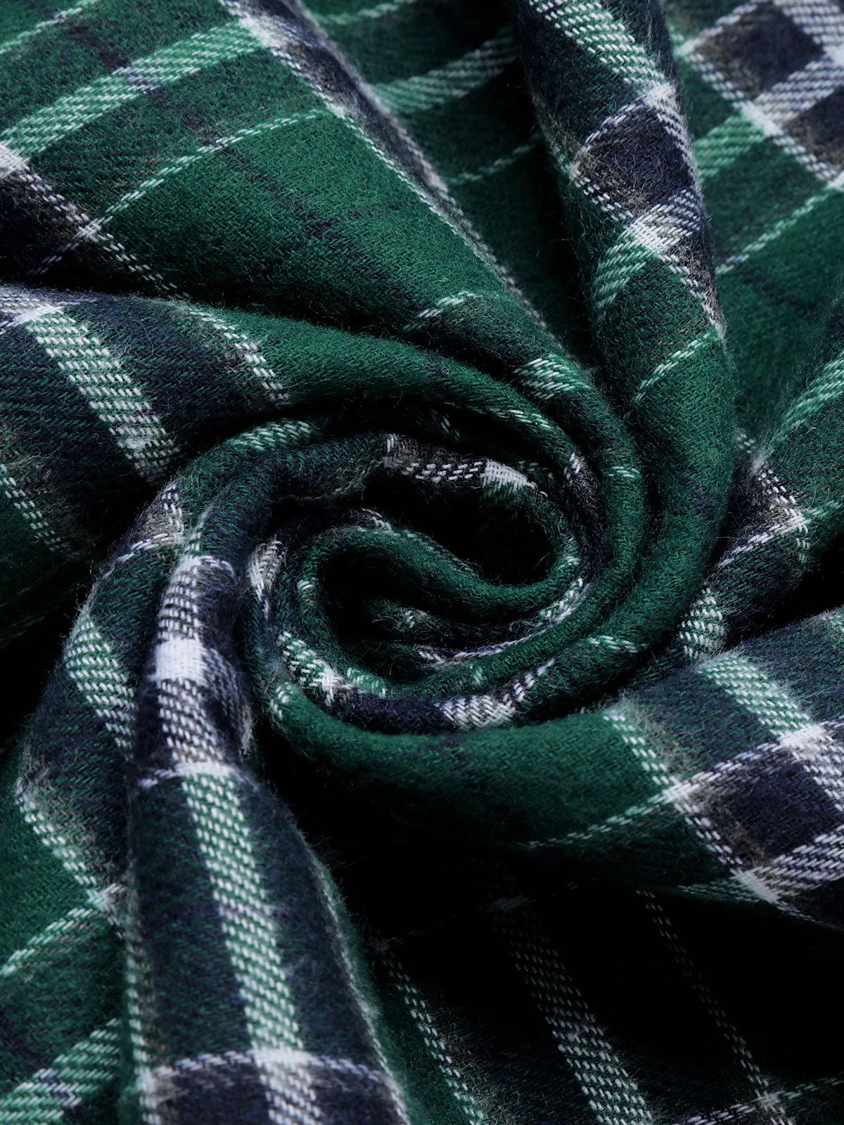 1950s 3/4 Sleeve Plaid Belt Long Tops