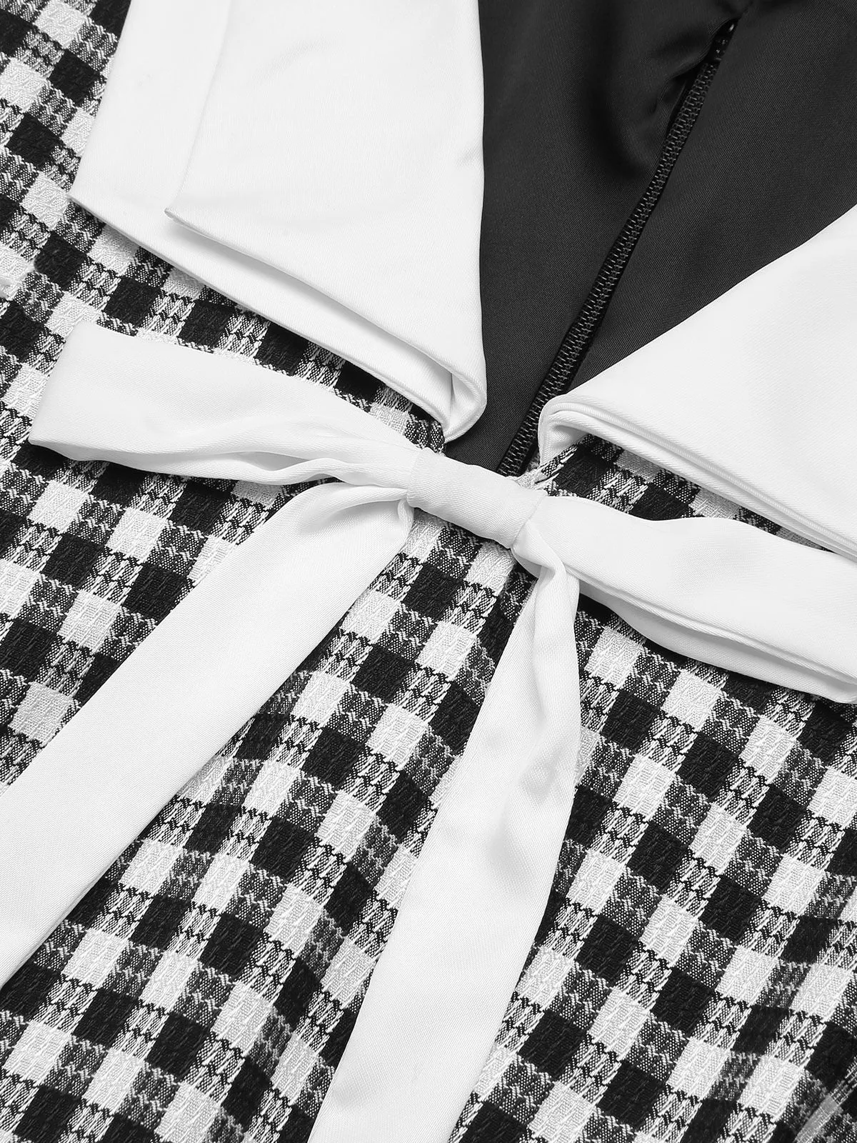 1960s Acetate Gingham Plaid Shift Dress