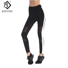 2017 Fashion Fall Black Patchwork Breathable Leggings Pant Fitness Soft Leggings For Female Women Slim Pants New Arrival B7N301A