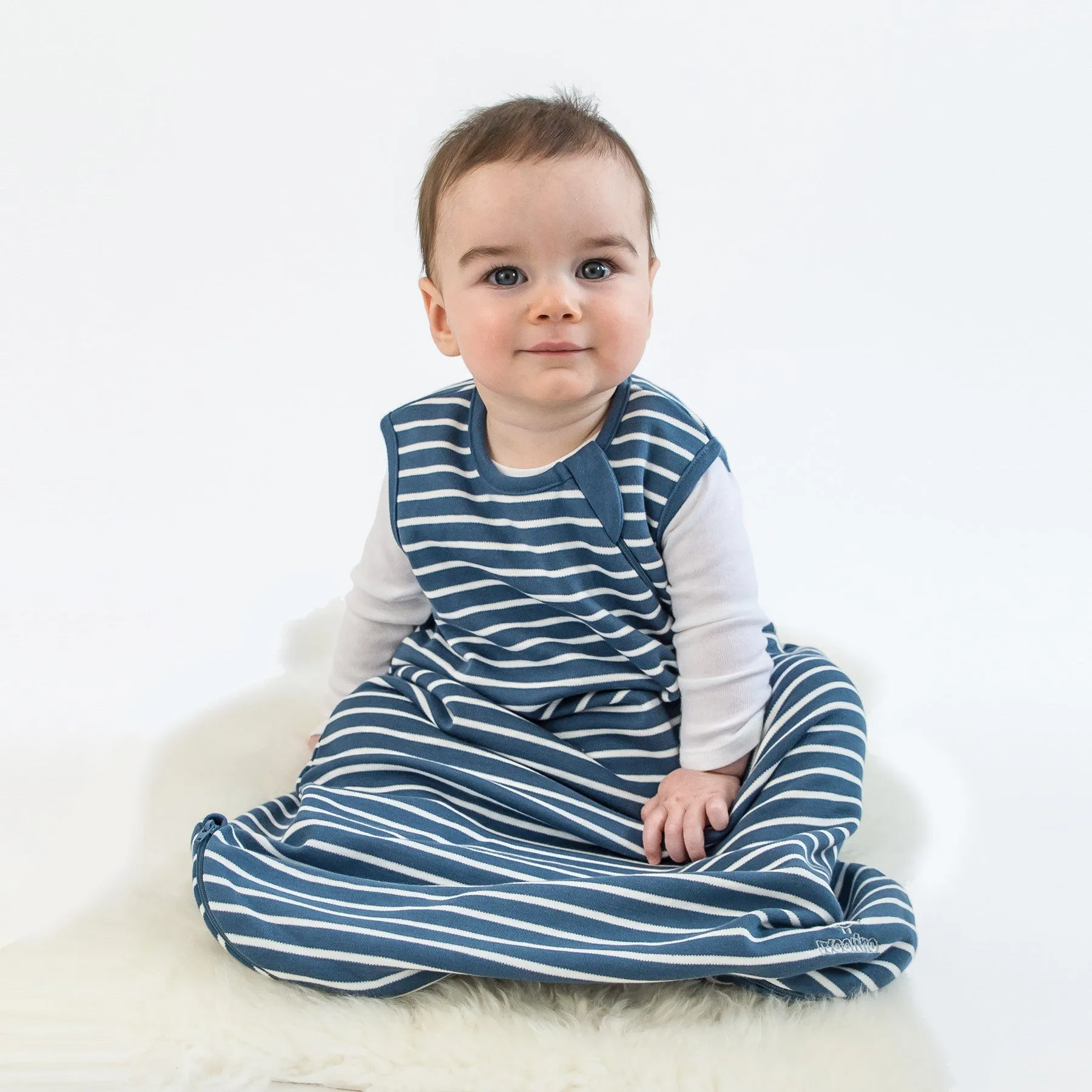 4 Season® Basic Baby Sleeping Bag, Merino Wool & Organic Cotton, Navy Blue