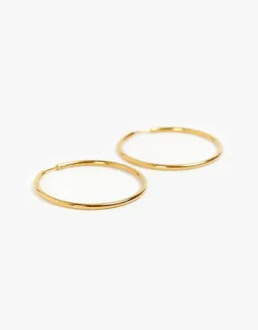 90s Hoops 40MM - 18k Gold Vermeil