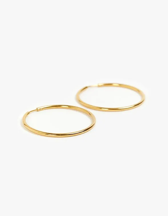 90s Hoops 40MM - 18k Gold Vermeil
