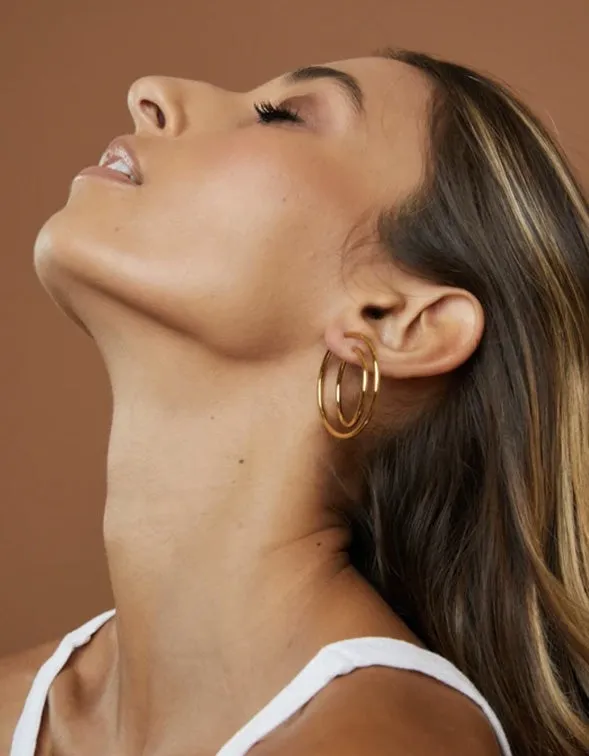 90s Hoops 40MM - 18k Gold Vermeil