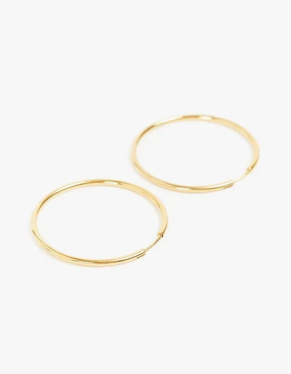 90s Hoops 40MM - 18k Gold Vermeil