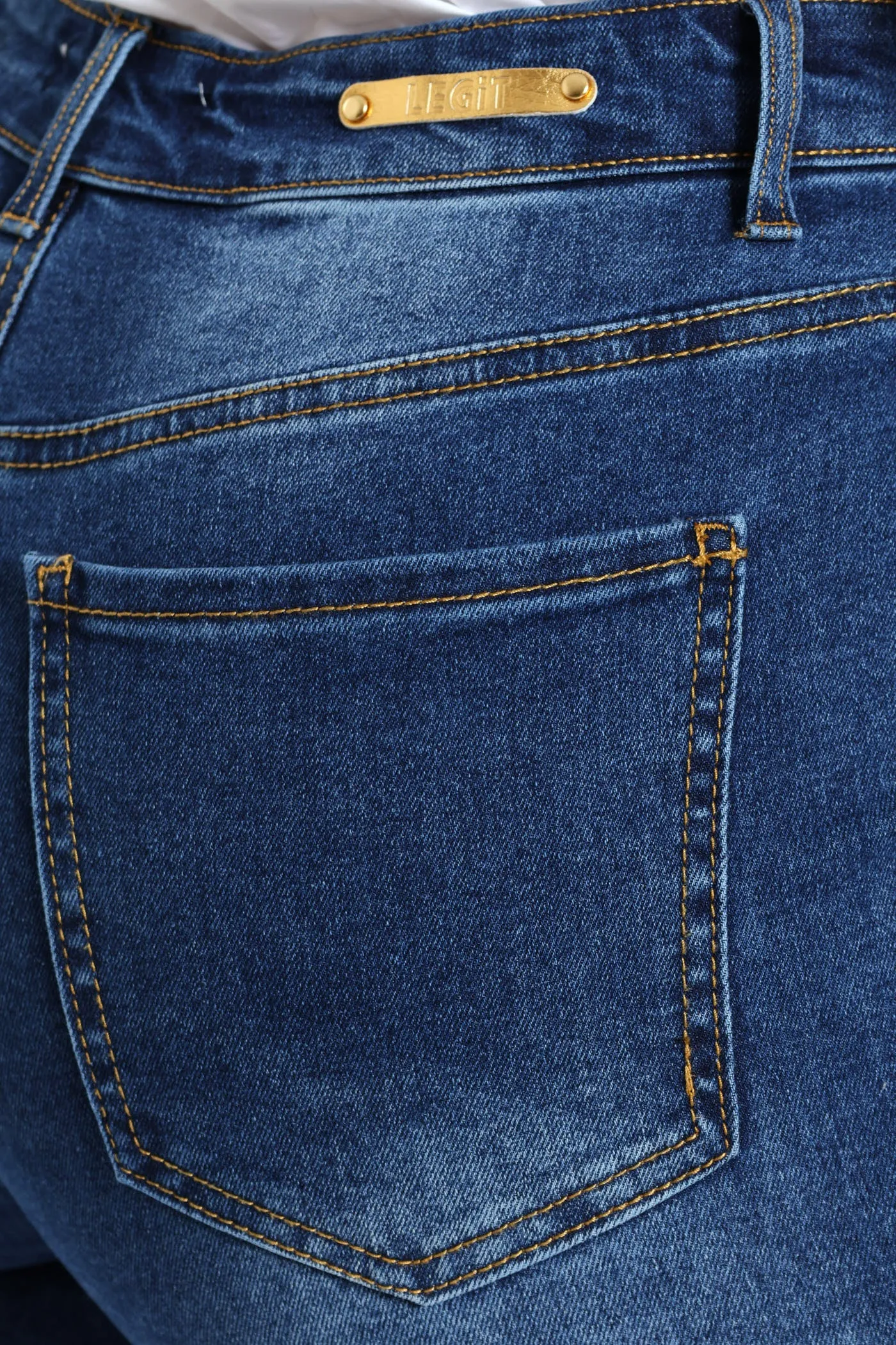 Abraised Comfort Stretch Mom Jean - Mid Denim