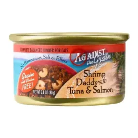 Against the Grain Shrimp Daddy With Tuna & Salmon Dinner For Cats 2.8-oz, case of 24