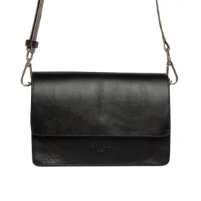 ANN KURZ Perfect square crossbody bag vegetable tanned black women