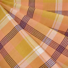 Arcade Retro Plaid Yarn Dyed Cotton Apricot