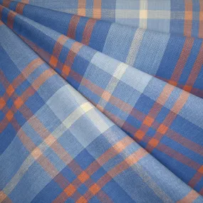 Arcade Retro Plaid Yarn Dyed Cotton Lazuli Blue