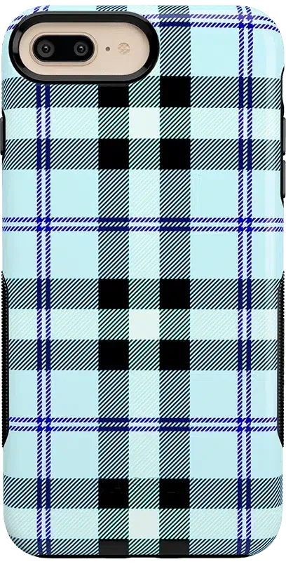 As if! | Light Blue Plaid Case