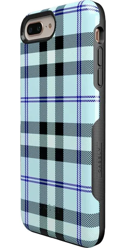As if! | Light Blue Plaid Case