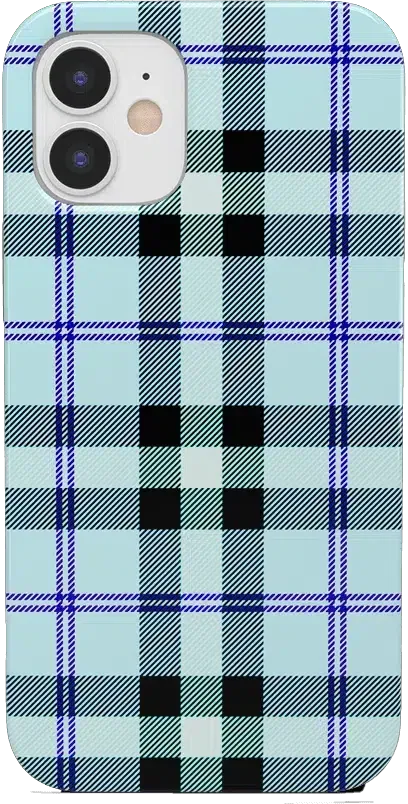 As if! | Light Blue Plaid Case
