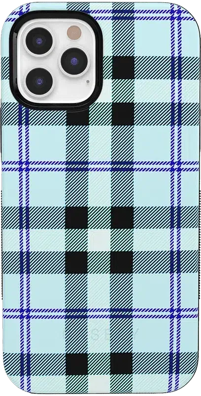 As if! | Light Blue Plaid Case