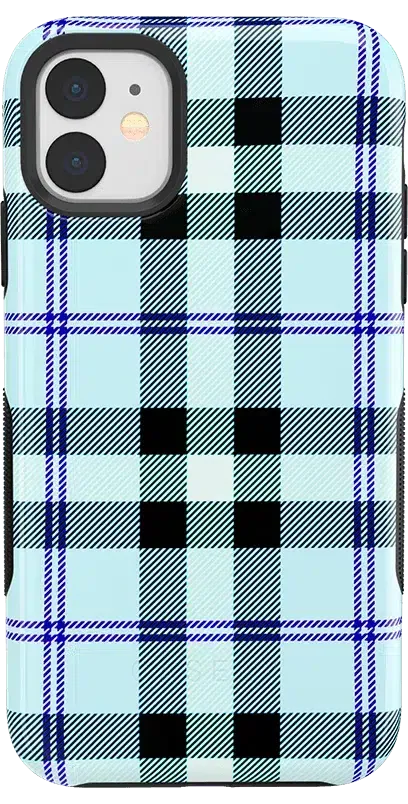 As if! | Light Blue Plaid Case