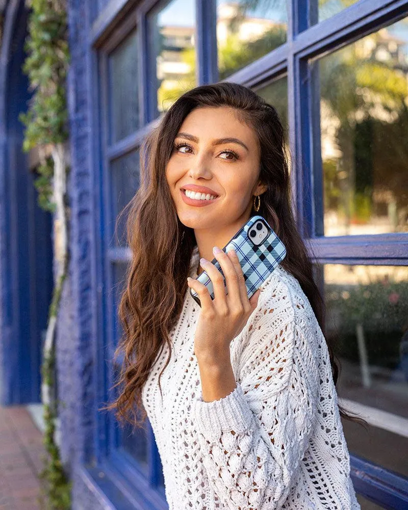 As if! | Light Blue Plaid Case