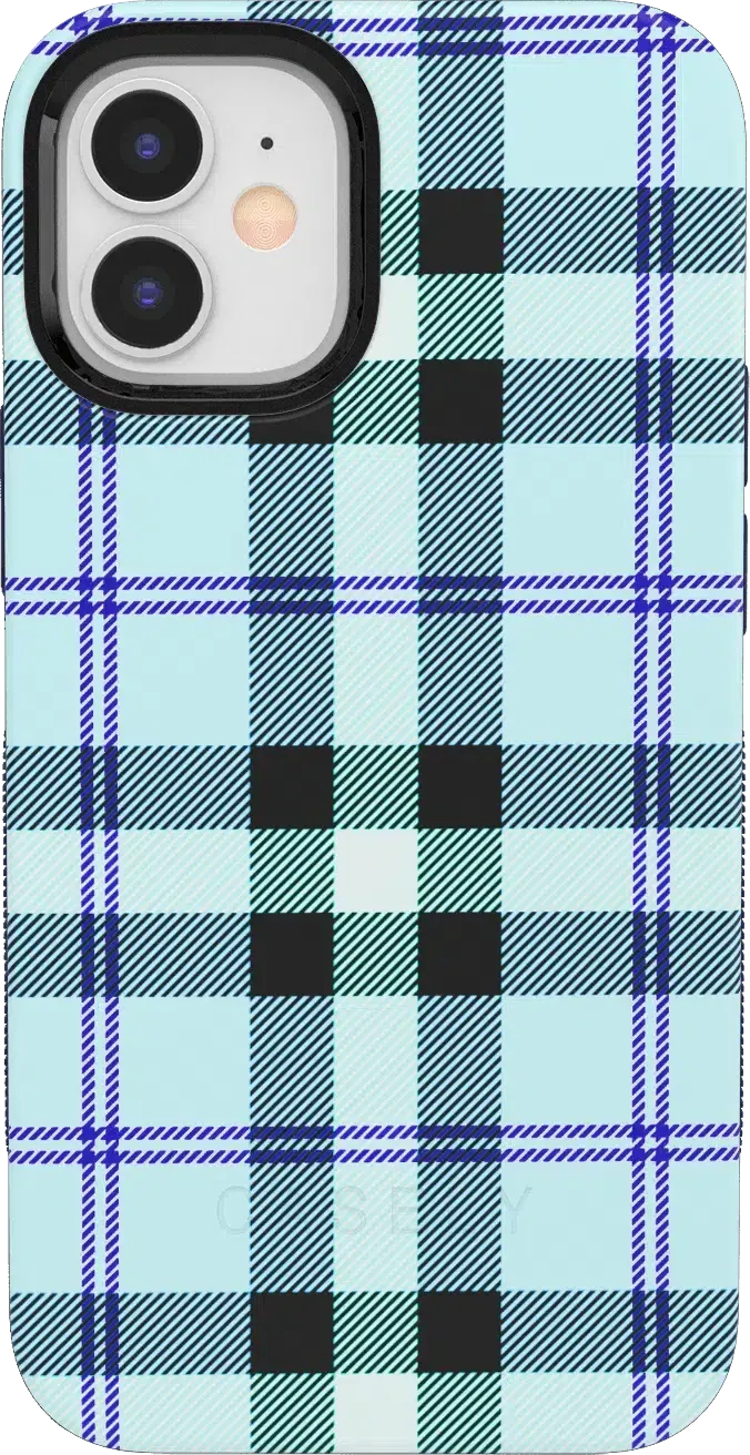 As if! | Light Blue Plaid Case