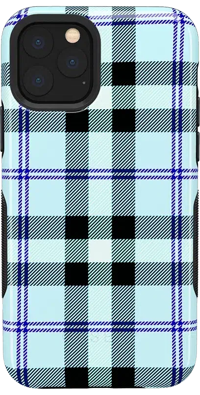 As if! | Light Blue Plaid Case