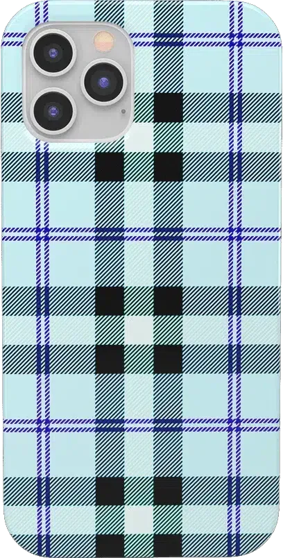 As if! | Light Blue Plaid Case