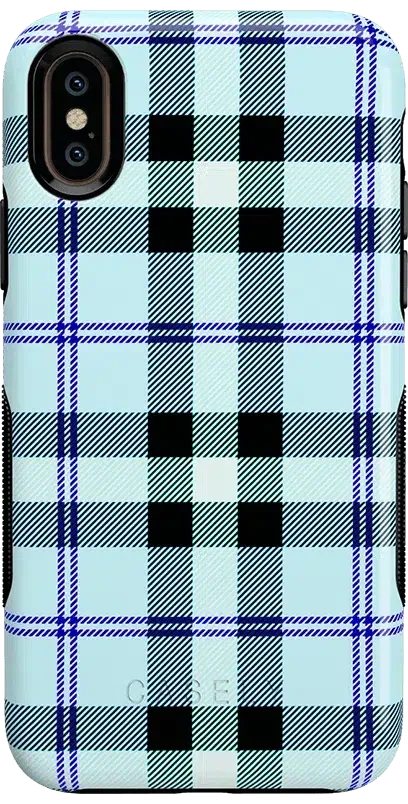 As if! | Light Blue Plaid Case