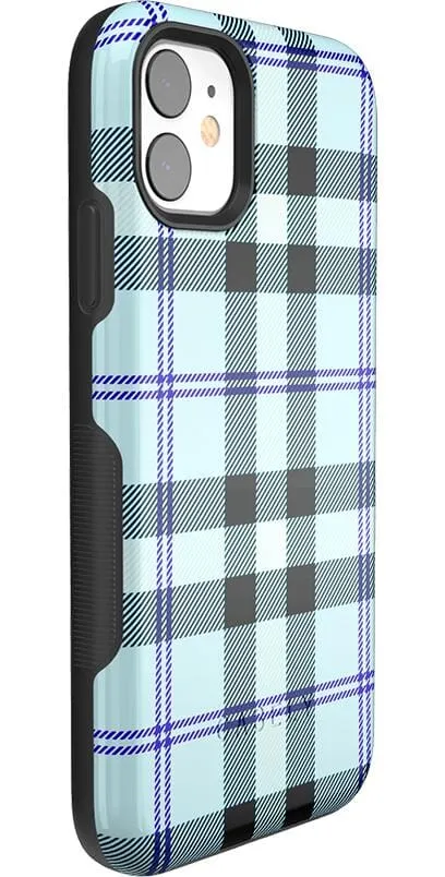 As if! | Light Blue Plaid Case