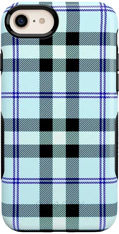 As if! | Light Blue Plaid Case