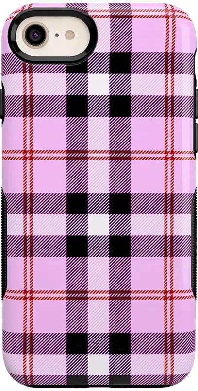 As if! | Light Purple Plaid Case