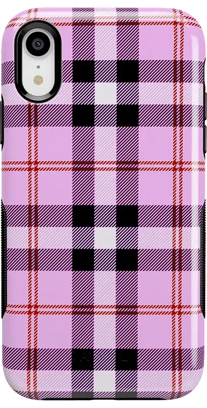 As if! | Light Purple Plaid Case
