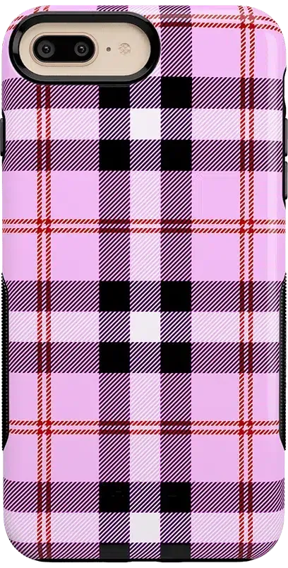 As if! | Light Purple Plaid Case