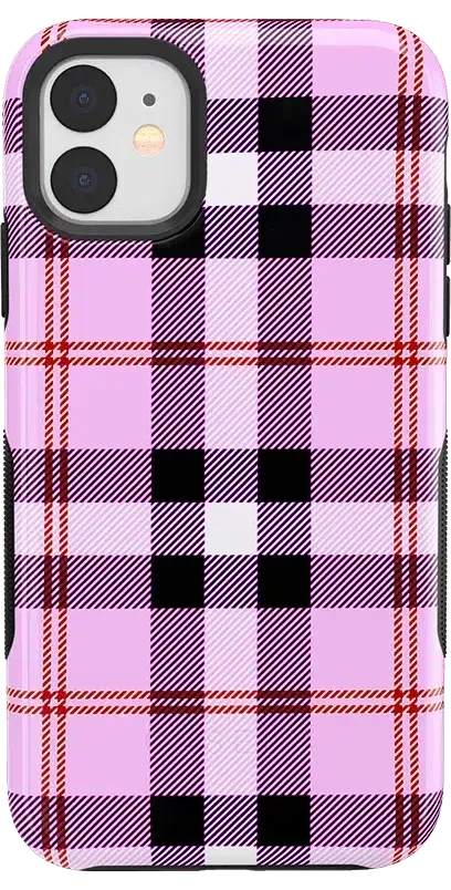 As if! | Light Purple Plaid Case