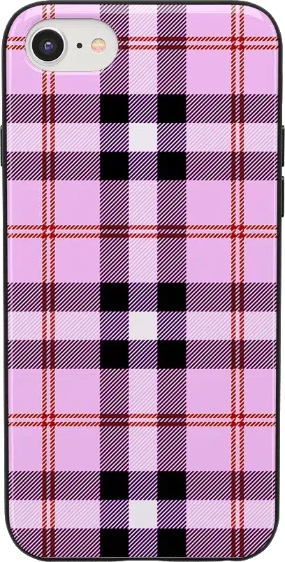 As if! | Light Purple Plaid Case