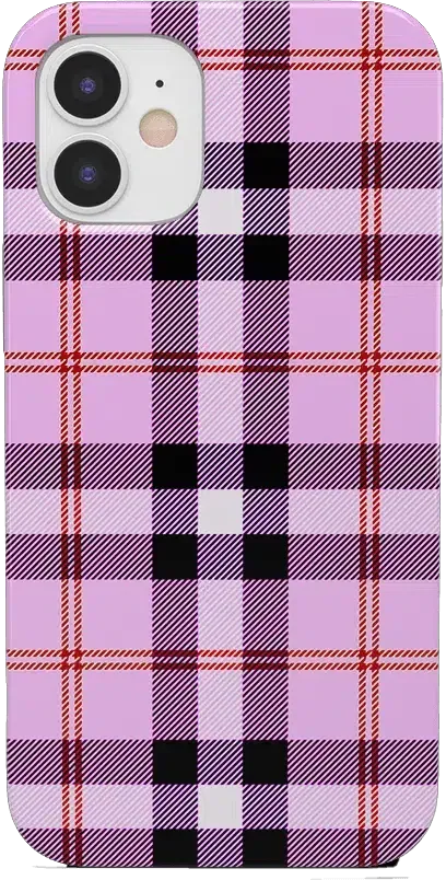 As if! | Light Purple Plaid Case