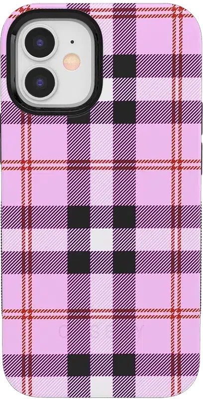 As if! | Light Purple Plaid Case