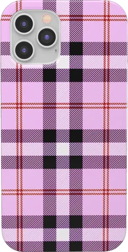 As if! | Light Purple Plaid Case