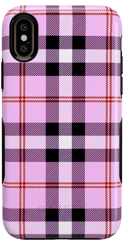 As if! | Light Purple Plaid Case