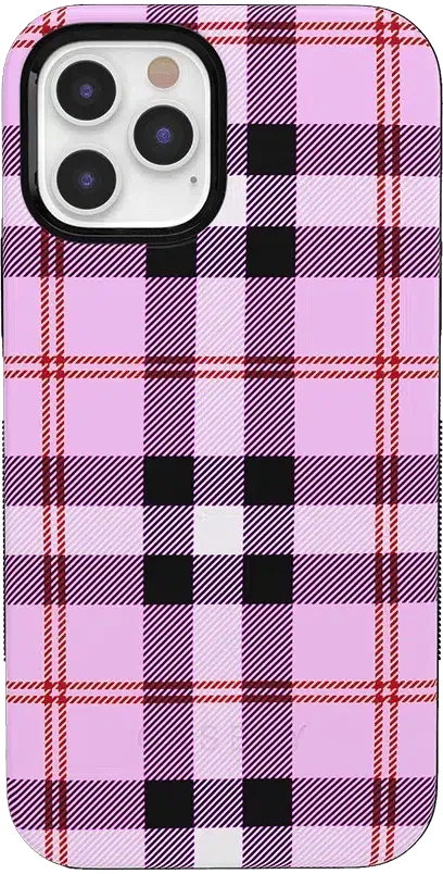 As if! | Light Purple Plaid Case