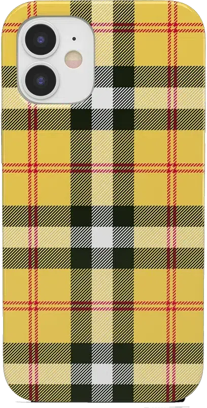 As if! | Yellow Plaid iPhone Case