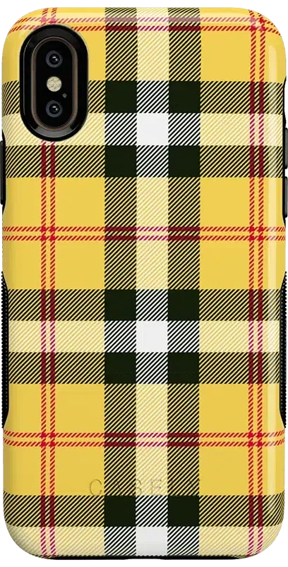 As if! | Yellow Plaid iPhone Case
