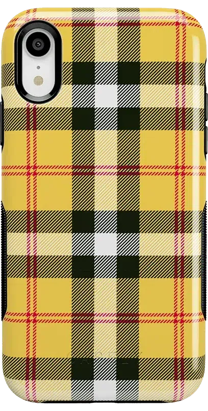 As if! | Yellow Plaid iPhone Case