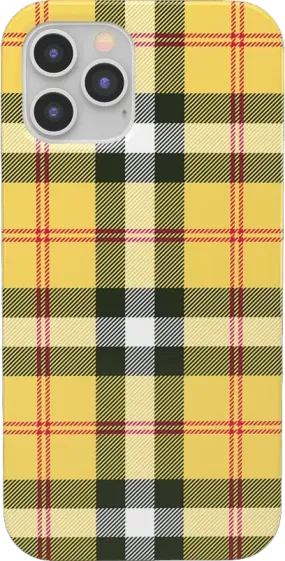 As if! | Yellow Plaid iPhone Case
