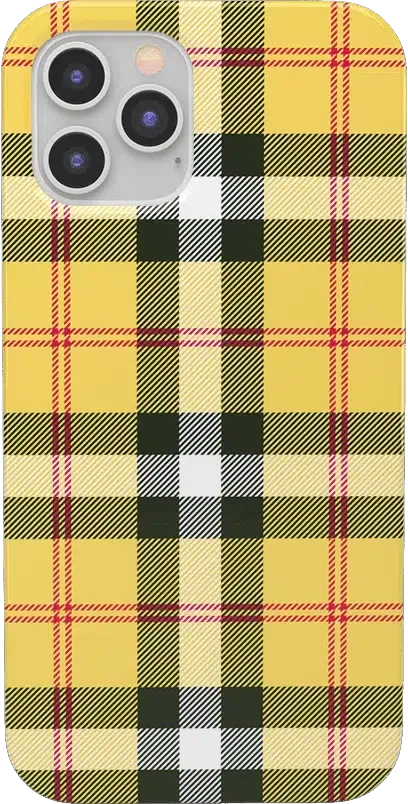 As if! | Yellow Plaid iPhone Case