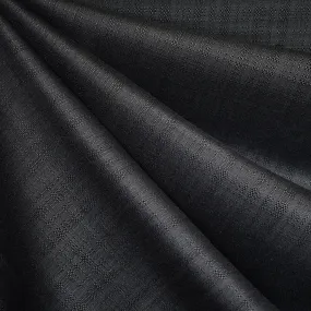 Atelier Brunette Flake Plaid Textured Rayon Blend Deep Charcoal