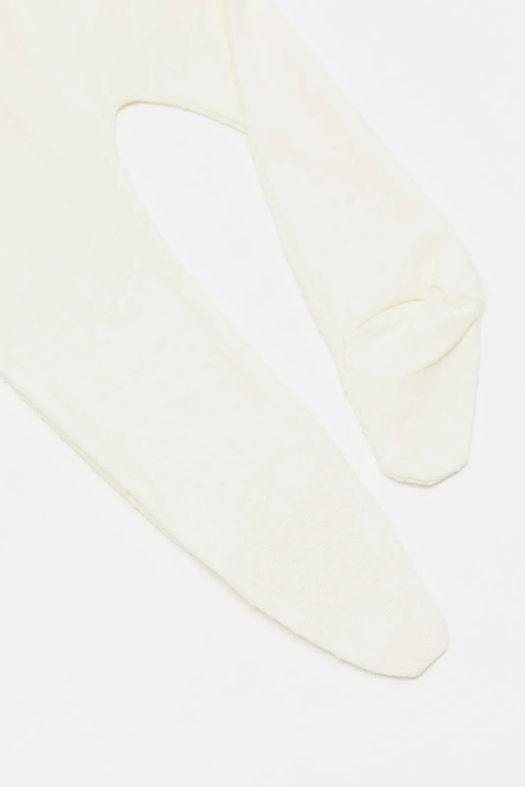 Babies Cream Front Button Wrap Over Pyjama Set (2 Piece)