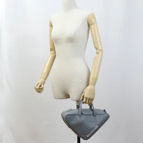BALENCIAGA 476975 triangle duffel 2way Handbag Shoulderbag Calfskin Gray Women