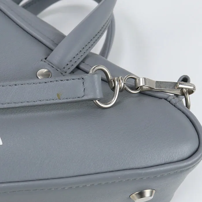 BALENCIAGA 476975 triangle duffel 2way Handbag Shoulderbag Calfskin Gray Women