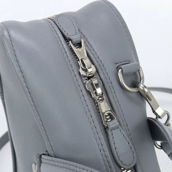 BALENCIAGA 476975 triangle duffel 2way Handbag Shoulderbag Calfskin Gray Women
