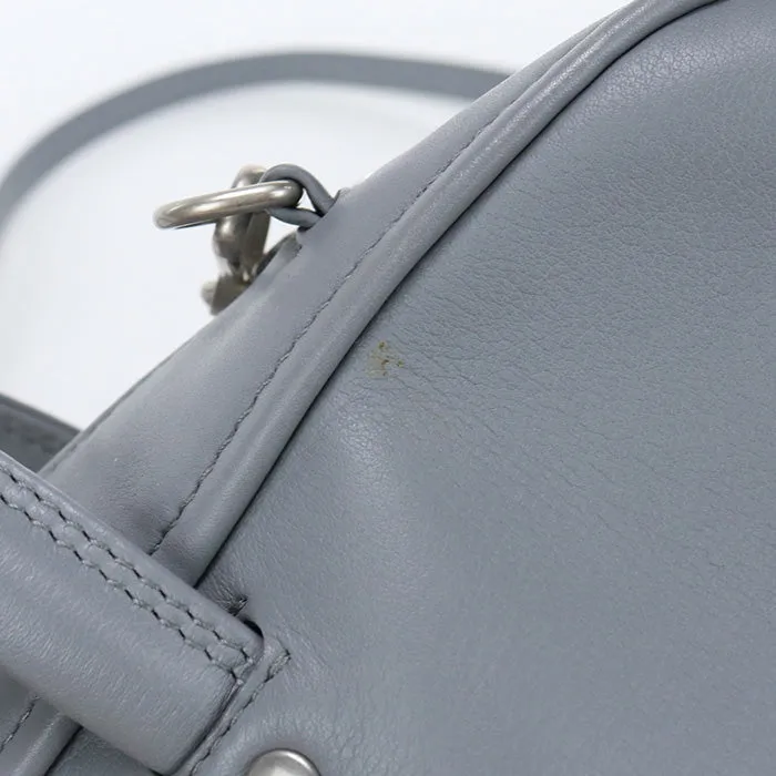 BALENCIAGA 476975 triangle duffel 2way Handbag Shoulderbag Calfskin Gray Women